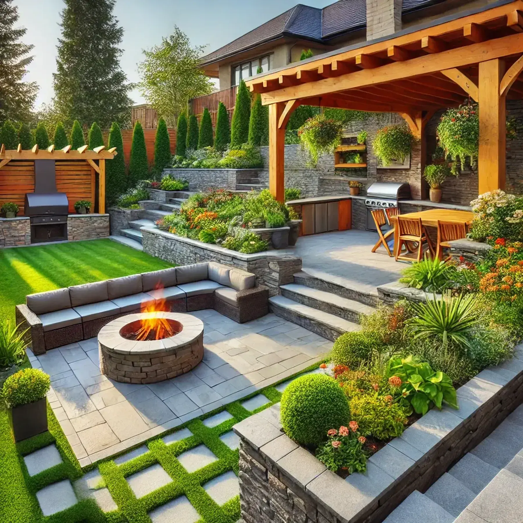 Transform Your Outdoors with Professional Landscape Construction from All Year Lawn
